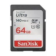 Karty pamięci - SanDisk Ultra SDXC - Karta pamięci 64 GB Class 10 UHS-I 140 MB/s - miniaturka - grafika 1