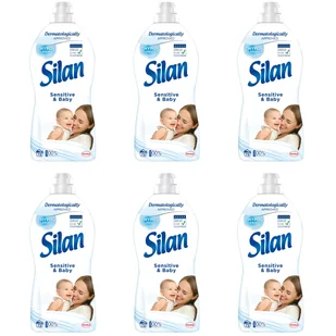 6x Płyn do płukania tkanin SILAN Sensitive Baby 72 prania 1,8 l - Środki do prania - miniaturka - grafika 1