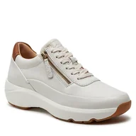 Sneakersy damskie - Sneakersy Clarks Tivoli Zip 26176650 Écru - miniaturka - grafika 1
