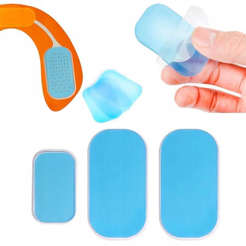 3X Nakładki Żelowe Klejące Do Elektrostymulatora Ems Masażer Pady Żelowe