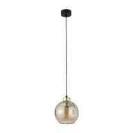 Lampy sufitowe - Devi D18 lampa wisząca 1-punktowa czarna/amber 4645 - miniaturka - grafika 1