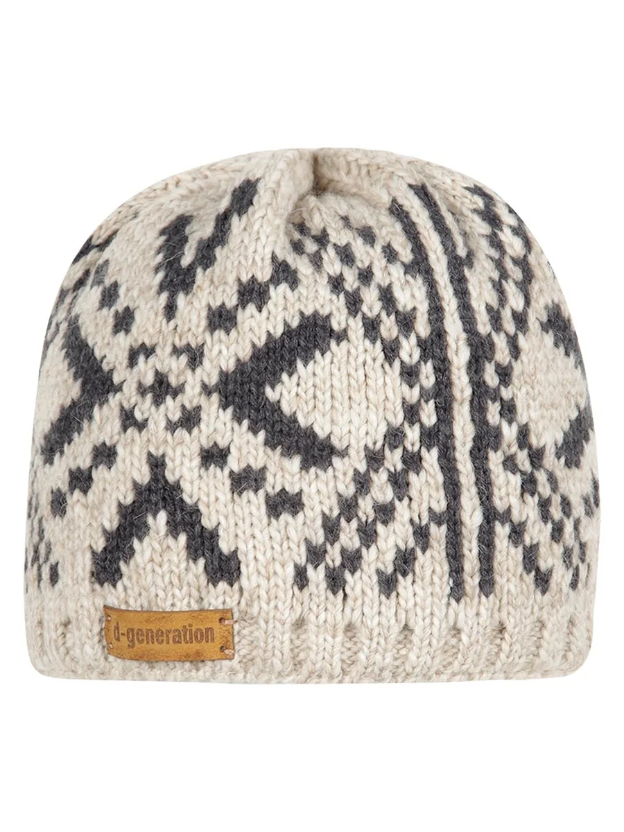 Czapka beanie biała we wzorki Doll r.51