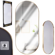 Lustra - Lustro Ścienne Wiszące Złote Owalne 72X32 cm - miniaturka - grafika 1