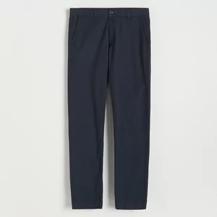Reserved - Bawełniane spodnie chino - Granatowy - Spodnie męskie - miniaturka - grafika 1