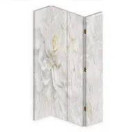 Parawany - Parawan dwustronny obrotowy, Białe kwiaty (Rozmiar 145x170) - miniaturka - grafika 1