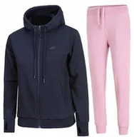 Spodnie sportowe damskie - 4F OCIEPLANY DAMSKI DRES BAWEĹNA KOMPLET BLUZA SPODNIE / rozm XS - miniaturka - grafika 1