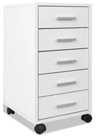 Szafki biurowe - Elior Biała Szafka Pod Biurko Z Szufladami L8-D04 - miniaturka - grafika 1