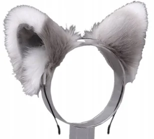KOCIE USZY FUTRZANE OPASKA NA GŁOWĘ COSPLAY ANIME - Ozdoby do włosów - miniaturka - grafika 1