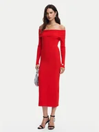 Sukienki - Desigual Sukienka dzianinowa Milwaukee 24WWVF06 Czerwony Slim Fit - miniaturka - grafika 1