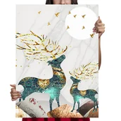 Zabawki kreatywne - Haft Diamentowy Diamond Painting,DIAMENTOWY MALARZ,Obraz DIY 5D,Mozaika Diamentowa 40x60, Jelenie - miniaturka - grafika 1