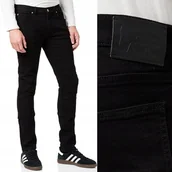 Spodnie męskie - Lee LUKE SLIM Clean Black MOCNO ZWĘŻANE CZARNE SPODNIE JEANSOWE W32 L30 - miniaturka - grafika 1