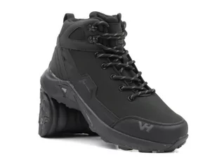 Ciepłe trekkingi męskie- Vanhorn 23-34061,czarne - Buty zimowe męskie - miniaturka - grafika 1