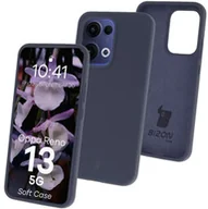 Etui i futerały do telefonów - Bizon Silikonowe etui Soft Case do Oppo Reno13, ciemnoniebieskie - miniaturka - grafika 1
