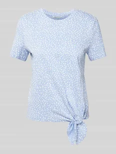 T-shirt z wiązanym detalem - Koszulki i topy damskie - miniaturka - grafika 1