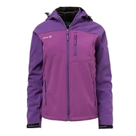 Kurtki damskie - IZAS Onega damska kurtka softshell z kapturem wielokolorowa ciemnofioletowy/fioletowy XL - miniaturka - grafika 1