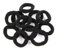 Ozdoby do włosów - Donegal, gumki do włosów czarne, 12 szt. - miniaturka - grafika 1