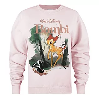 Bluzy damskie - DISNEY Damska bluza Bambi Forest, jasnoróżowa, M - grafika 1
