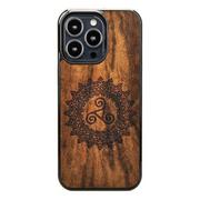 Etui i futerały do telefonów - Drewniane etui iPhone 13 Pro Triskelion Imbuia Forestzone - miniaturka - grafika 1