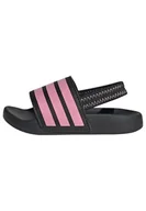 Buty dla chłopców - adidas Uniseks - niemowlęta ADILETTE ESTRAP SLIDES INFANTS, core black/bliss pink/core black, 27 EU - miniaturka - grafika 1