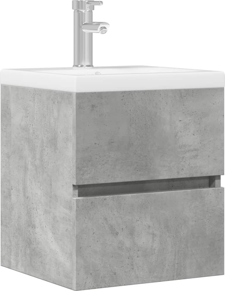 vidaXL Szafka pod umywalkę, szarość betonu, 41x38,5x45 cm