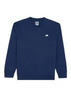 Bluzy męskie - New Balance Bluza MT41507NNY Niebieski Regular Fit - miniaturka - grafika 1