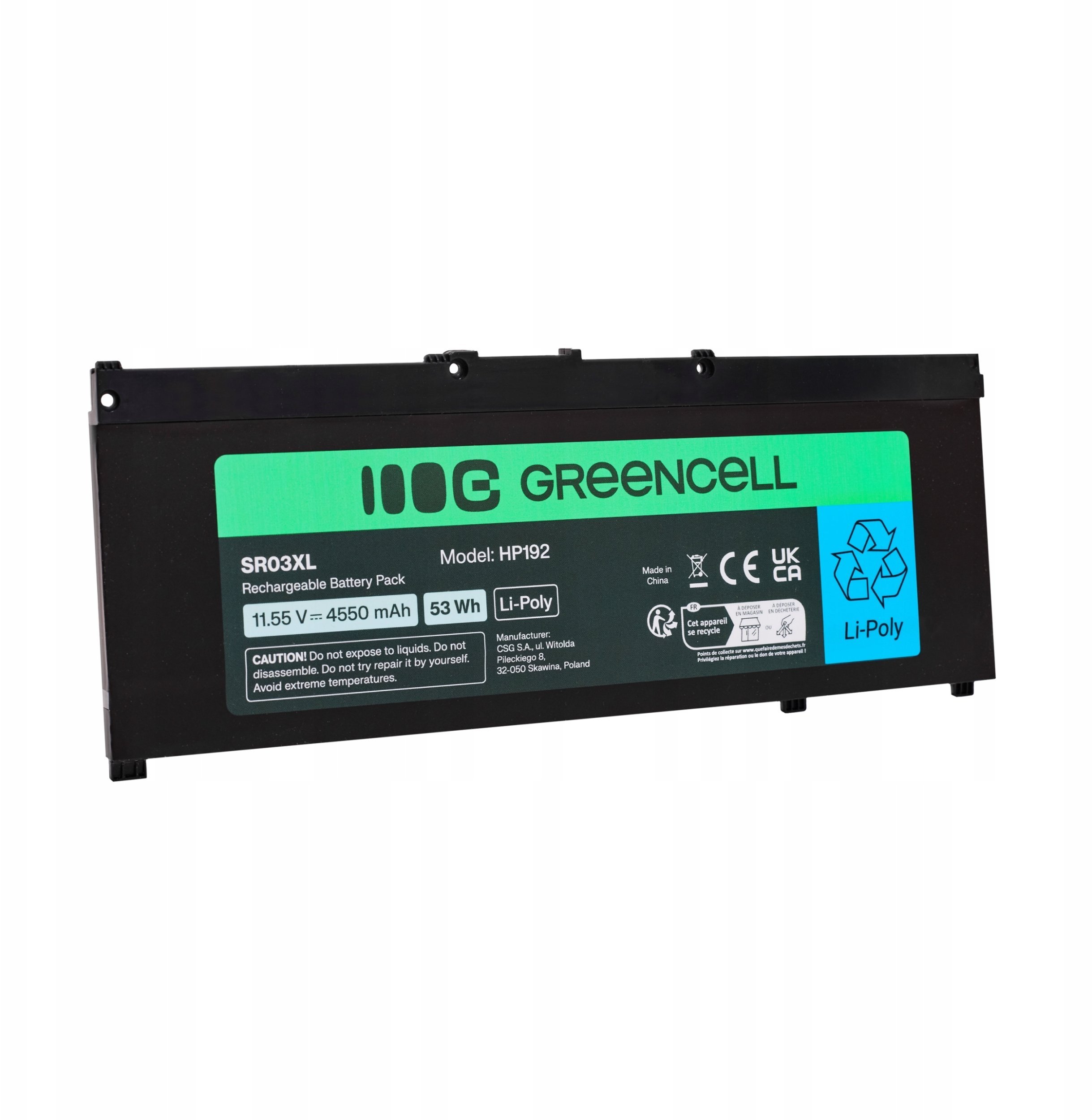 Bateria Green Cell Greencell bateria do HP SR03XL HP Pavilion Gaming 15 HP192