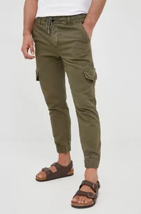 Desigual spodnie męskie kolor zielony joggery - Spodnie męskie - miniaturka - grafika 1