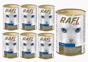 Mokra karma dla kotów - Rafi Classic Cat z Rybą w Sosie Puszka 24x415g - miniaturka - grafika 1