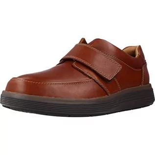 Klapki i japonki męskie - Clarks Un Abode męskie klapki, brązowy - Braun Dark Tan Leather - 42 EU - grafika 1