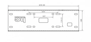Uniwersalna płyta montażowa wyciągarki HD krótka 180 mm uniwersalne 81861615 - Wciągarki - miniaturka - grafika 2