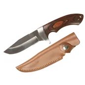 Noże - Nóż myśliwski survivalowy Mil-Tec stal 105mm + etui skóra - miniaturka - grafika 1