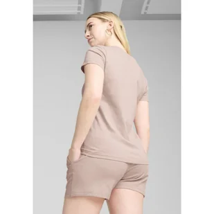 Damska koszulka ESS ELEVATED PUMA Rose Quartz Pink - Koszulki sportowe damskie - miniaturka - grafika 1