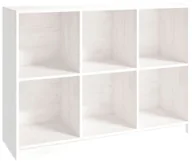 Regały - Biały drewniany poziomy regał na książki S2-W12 - miniaturka - grafika 1