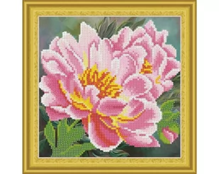 Diamentowa mozaika 30x30cm, Peonia - Dekoratorstwo - miniaturka - grafika 1