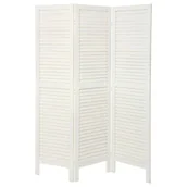 Parawany - Parawan drewniany w kolorze kremowym - miniaturka - grafika 1