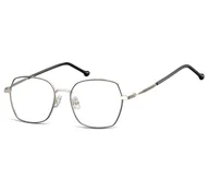 Okulary korekcyjne, oprawki, szkła - Okulary oprawki zerówki metalowe korekcyjne L124B - miniaturka - grafika 1