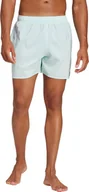 Kąpielówki męskie - Spodenki kąpielowe męskie adidas Solid CLX Short-Length miętowe JC9918 S - miniaturka - grafika 1