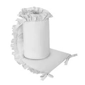 Ochraniacze do łóżeczka - Ochraniacz Pure szary 180x33 cm - miniaturka - grafika 1