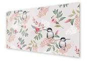 Dekoracje domu - Panel kuchenny HOMEPRINT Ptaki wśród kwiatów 120x60 cm - miniaturka - grafika 1