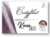 Pozostałe akcesoria kosmetyczne - Certyfikat ze szkolenia online Kocie Oko By Karolina Wawak wersja Drukowana - miniaturka - grafika 1