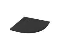 Brodziki prysznicowe - Cersanit Tako Slim Brodzik półokrągły 80x80 cm + syfon czarny  mat S932-163 - miniaturka - grafika 1