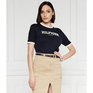 Tommy Hilfiger T-shirt | Regular Fit - Koszulki i topy damskie - miniaturka - grafika 1