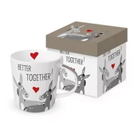 Kubki - DUŻY KUBEK PORCELANOWY Osiołki - Better Together - w pudełku - miniaturka - grafika 1