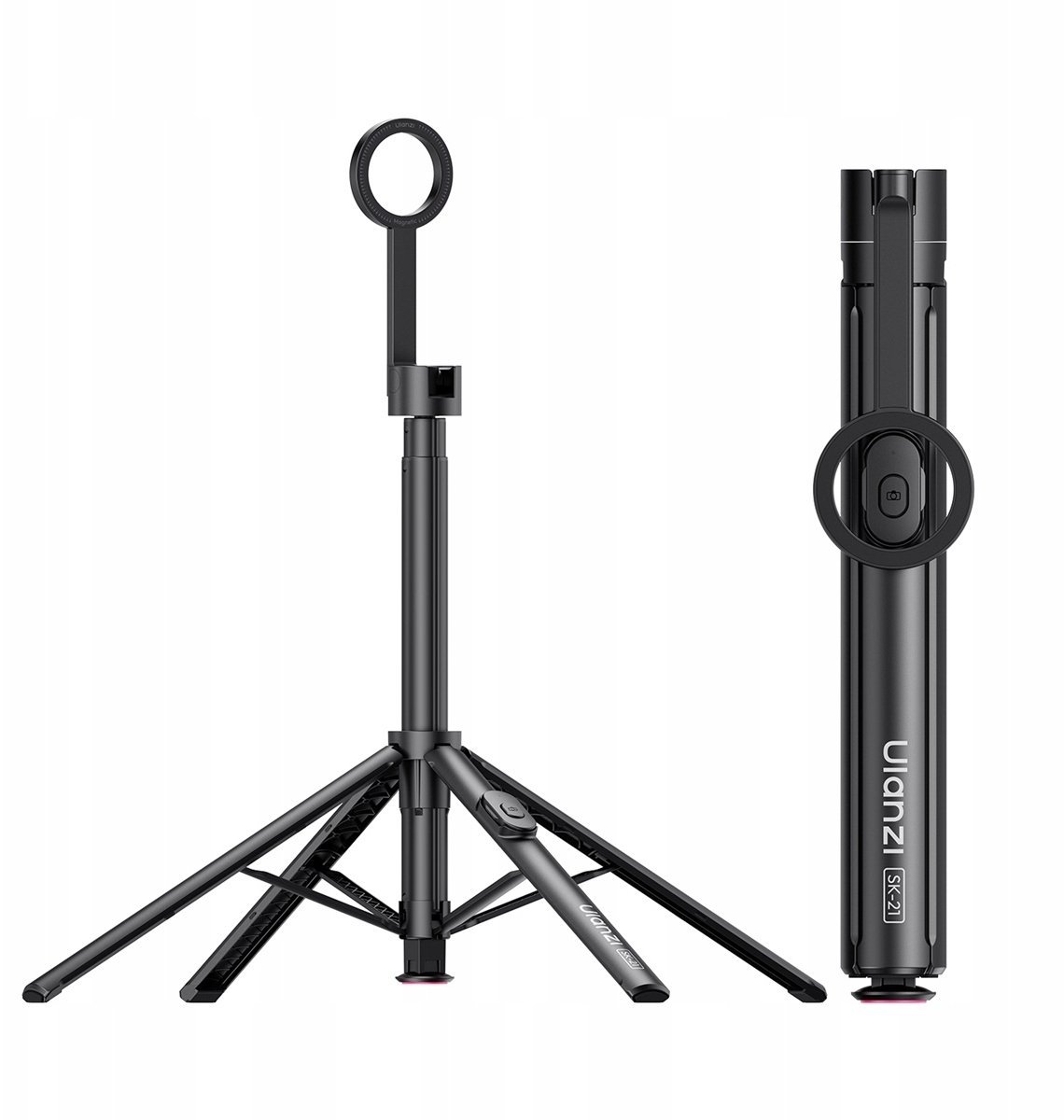 Selfie stick Ulanzi Statyw Auto-open 180cm + Kijek Selfie Stick Magsafe Magnes Pilot 10m Ulanzi / Sk21 / Sku: M103