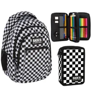 Plecaki szkolne i tornistry - PLECAK+PIÓRNIK ZESTAW SZACHOWNICA BACKUP DERFORM - miniaturka - grafika 1