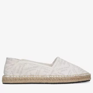 Mokasyny damskie - CALVIN KLEIN ESPADRILLES DENIM WHITE - Calvin Klein - grafika 1