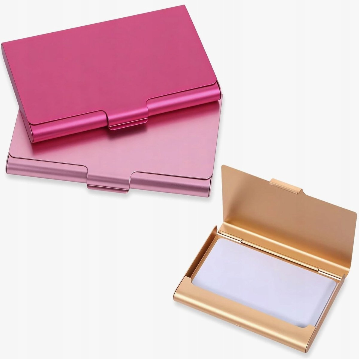 ETUI 3-PAK KIESZONKOWE WIZYTOWNIK SLIM ALUMINIOWY ORGANIZER ETUI METALOWE