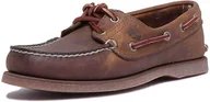 Mokasyny męskie - Timberland Buty Żeglarskie Męskie ze Skóry Brązowe Mokasyny 45,5 - miniaturka - grafika 1