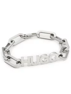 Hugo Bransoletka E-Logobold Bracelet 50472531 Srebrny - Bransoletki - miniaturka - grafika 1
