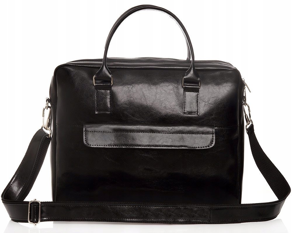 Skórzana Torba Na Laptop Solome Alston 17 Cali Czarna
